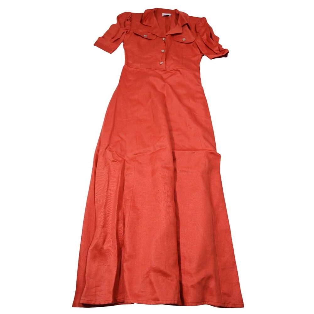 Maria de la Orden Shirt Dress in Red